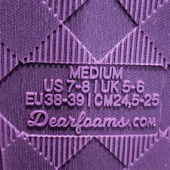 Dear Foams Slippers Gel Infused Memory Foam Womens M 7-8 Machine Washable - Picture 9 of 11